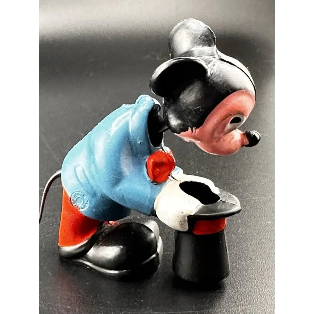 Vtg 1950 Walt Disney Production Marx Toy Mickey Mouse Bobble Head Antique Nodder